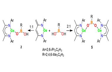 Synthesis and Characterization of Organoboryl Germanium(II) Oxides Containing Ge–O–B and Ge–O–B–O–Ge Cores 2011-3042